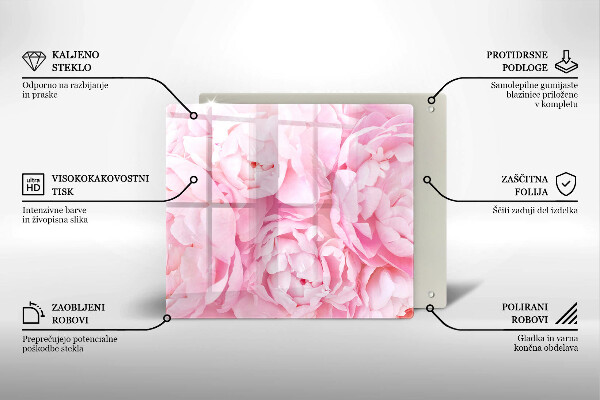 Placă protecție plita Bujori delicati