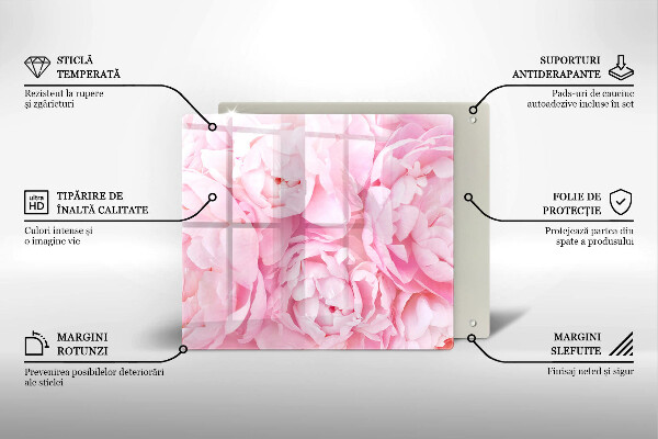 Placă protecție plita Bujori delicati