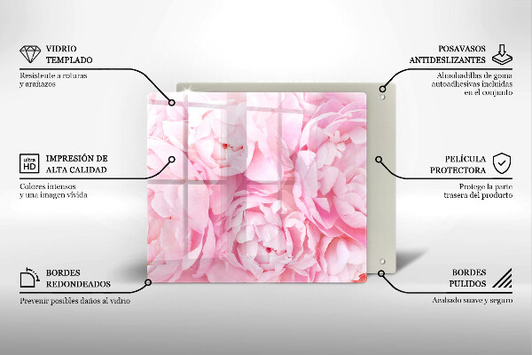 Placă protecție plita Bujori delicati