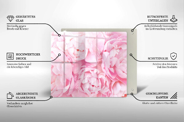 Placă protecție plita Bujori delicati