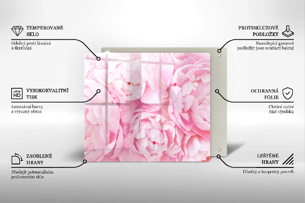 Placă protecție plita Bujori delicati