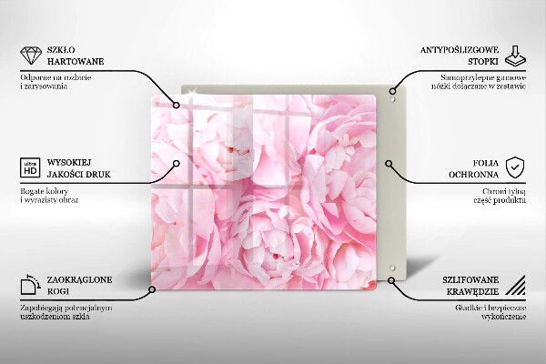 Placă protecție plita Bujori delicati