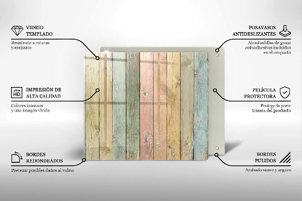 Placă protecție plita Plăci vintage colorate