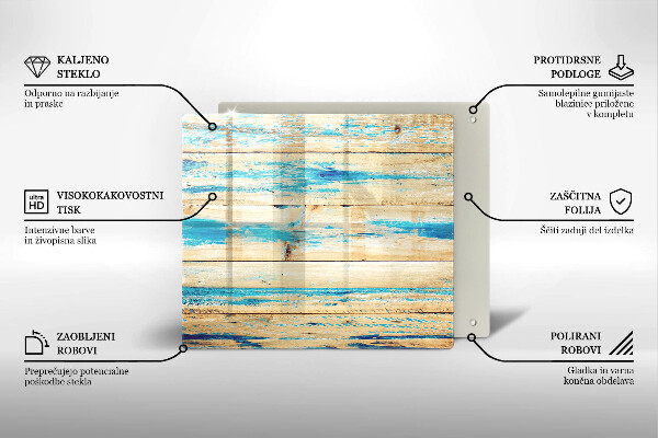Placă protecție plita Scânduri retro din lemn