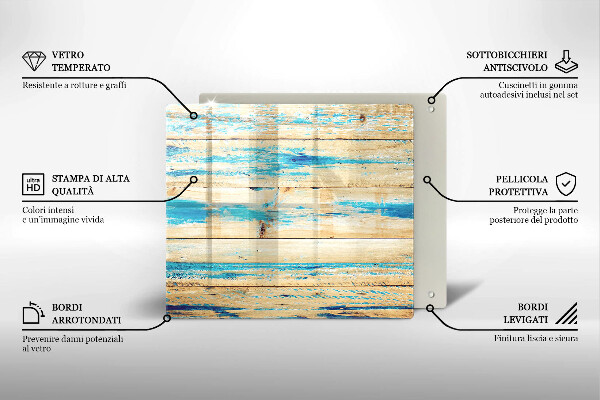 Placă protecție plita Scânduri retro din lemn