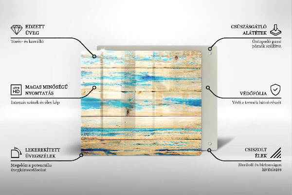 Placă protecție plita Scânduri retro din lemn