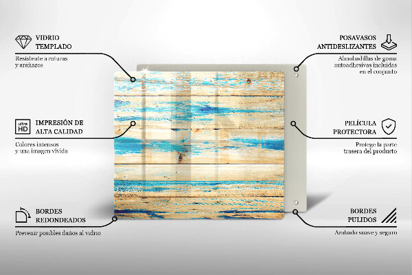 Placă protecție plita Scânduri retro din lemn