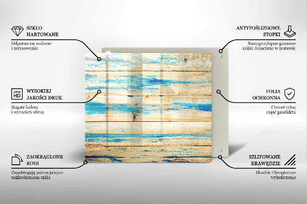 Placă protecție plita Scânduri retro din lemn