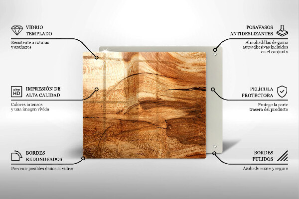 Placă protecție plita Textura placă de lemn