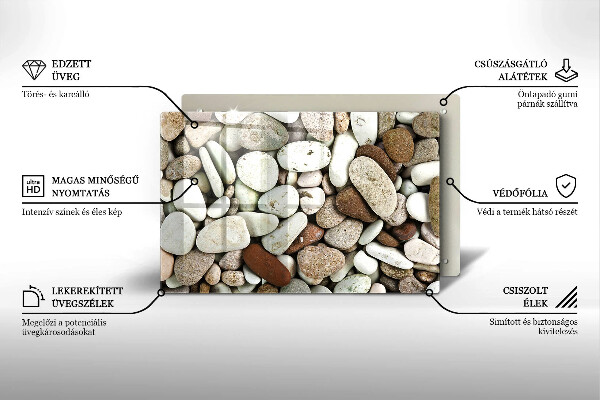 Placă sticla protectie aragaz Fundal cu pietre mici
