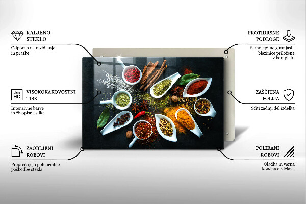 Placă sticla protectie aragaz Condimente de bucătărie