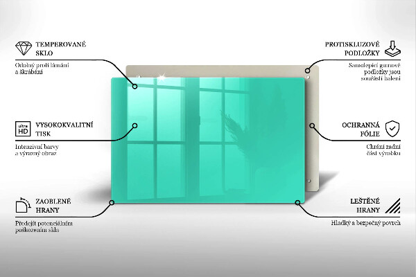 Placă sticla protectie aragaz Culoarea verde