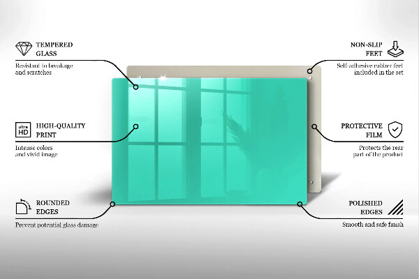 Placă sticla protectie aragaz Culoarea verde