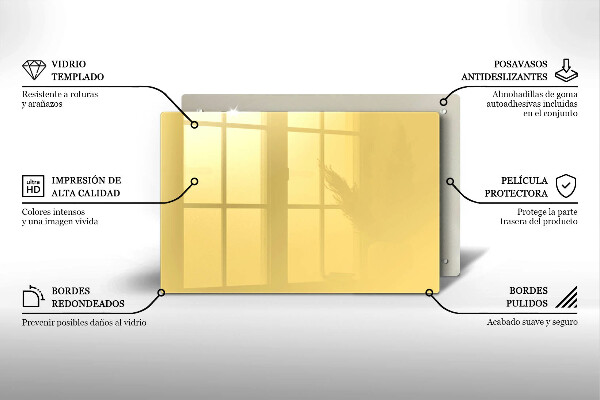 Placă sticla protectie aragaz Galben