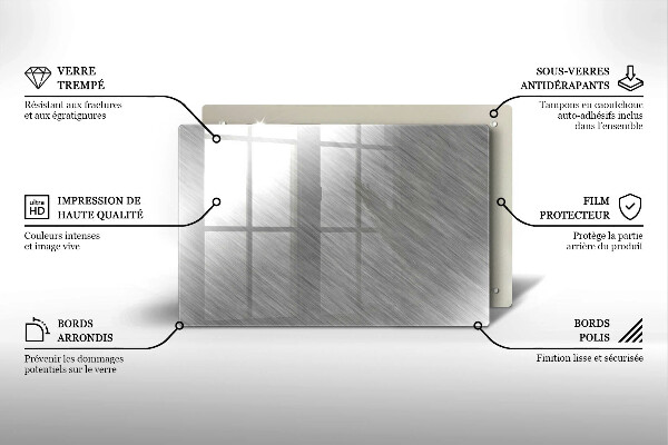 Placă sticla protectie aragaz Fundal cu textură metalică