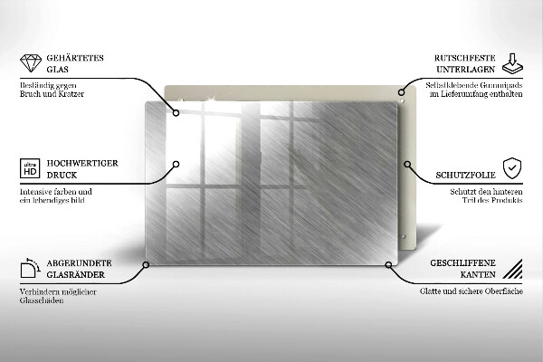 Placă sticla protectie aragaz Fundal cu textură metalică