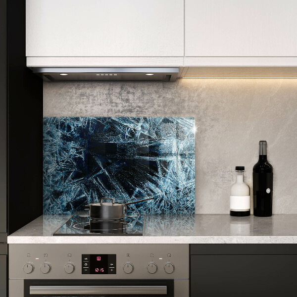 Placă din sticla protectie perete Structură de gheață ascuțită