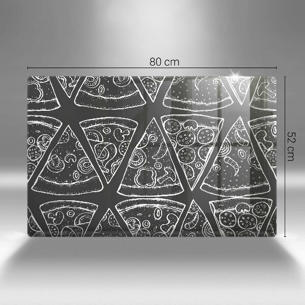 Placă din sticla protectie perete Ilustrație de pizza