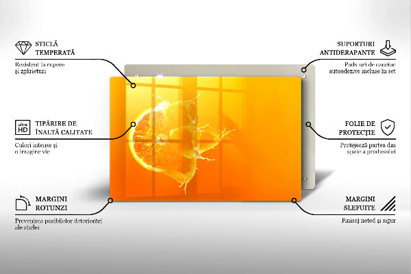 Placă din sticla protectie perete Fructe portocale suculente