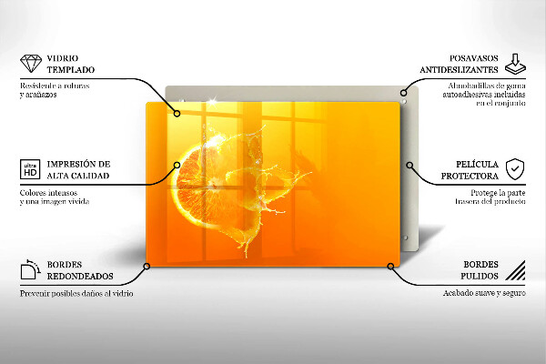 Placă din sticla protectie perete Fructe portocale suculente