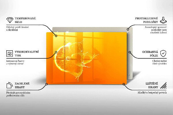 Placă din sticla protectie perete Fructe portocale suculente
