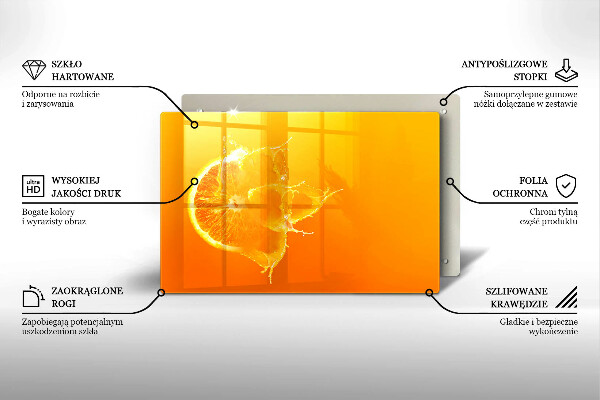 Placă din sticla protectie perete Fructe portocale suculente