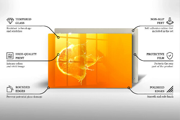 Placă din sticla protectie perete Fructe portocale suculente