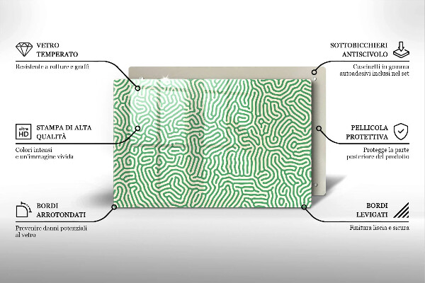 Placă sticla protectie aragaz Linii abstracte