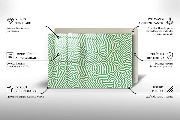 Placă sticla protectie aragaz Linii abstracte