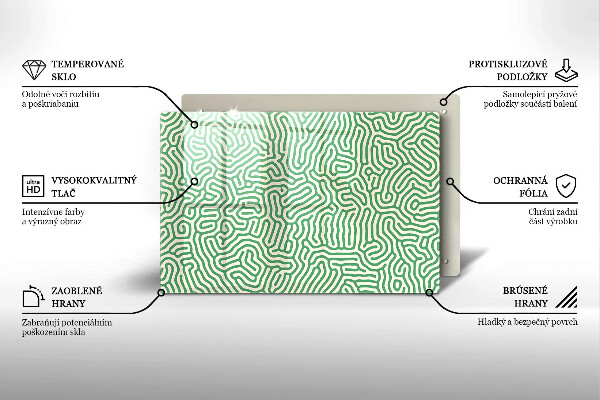 Placă sticla protectie aragaz Linii abstracte