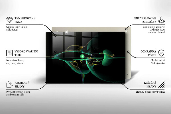 Placă sticla protectie aragaz Abstracția modernă