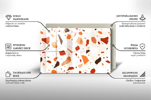 Placă din sticla protectie plita Gresie decorativa