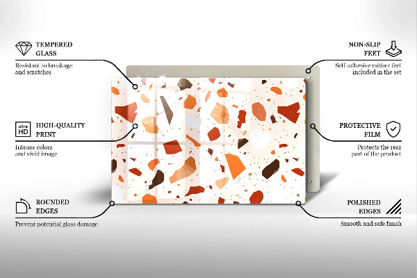 Placă din sticla protectie plita Gresie decorativa