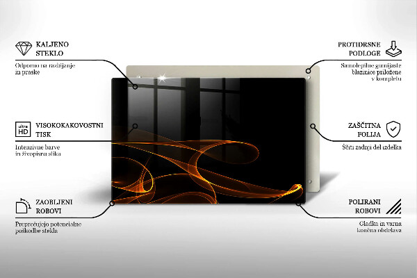 Placă din sticla protectie perete Linii abstracte