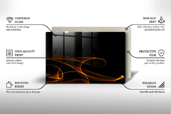 Placă din sticla protectie perete Linii abstracte