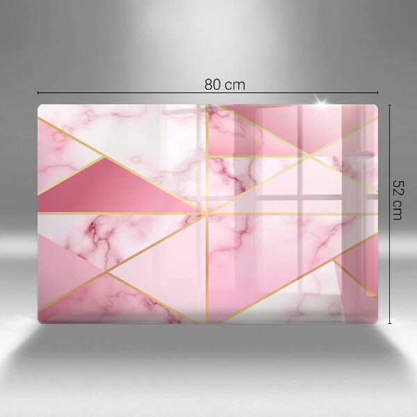 Placă sticla protectie aragaz Marmură geometrică