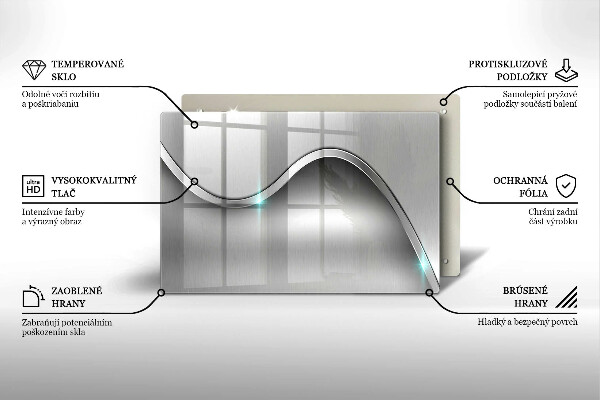 Placă din sticla protectie perete Abstracția metalului