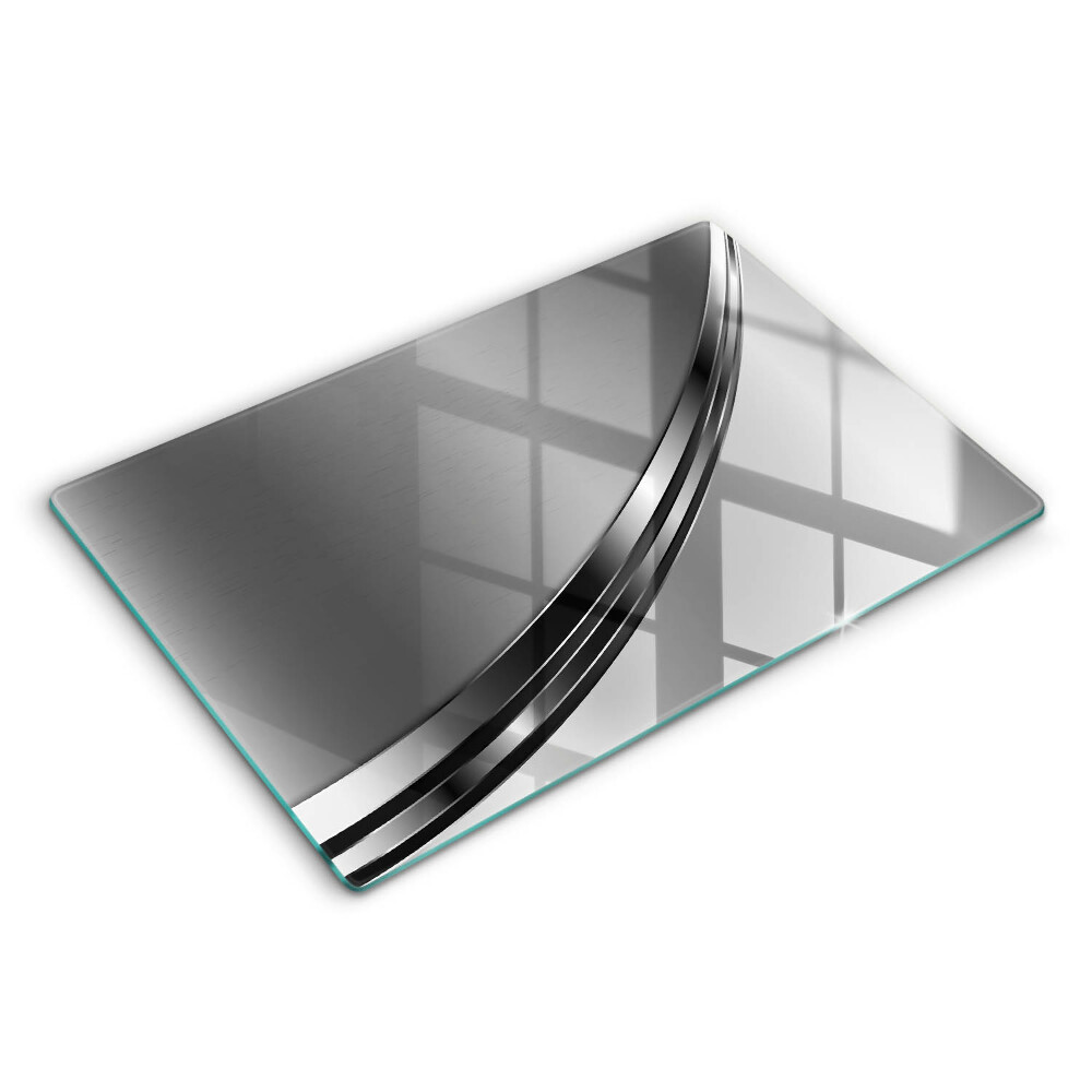 Placă sticla protectie aragaz Abstracția metalului