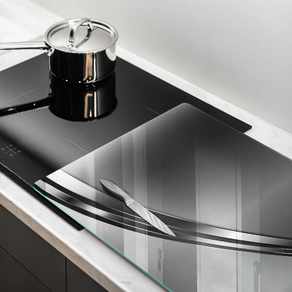 Placă sticla protectie aragaz Abstracția metalului