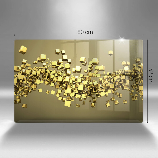 Placă sticla protectie aragaz Geometrie abstractă 3D