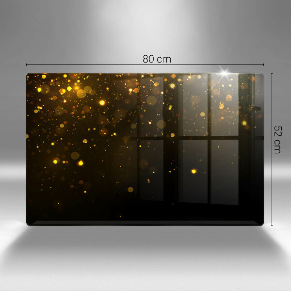 Placă din sticla protectie plita Sclipici auriu