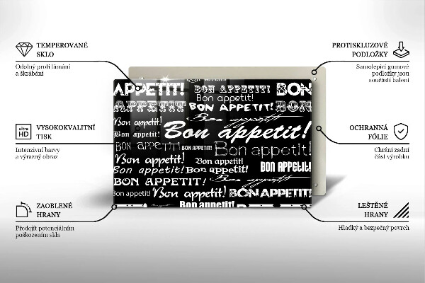 Placă sticla protectie aragaz Bucătărie subtitrat Bon appetit