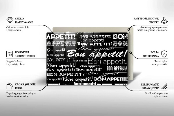 Placă sticla protectie aragaz Bucătărie subtitrat Bon appetit