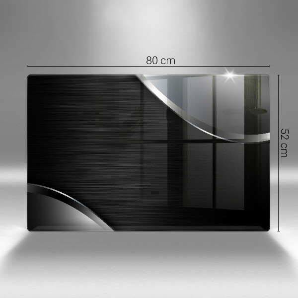 Placă sticla protectie aragaz Abstracția metalului