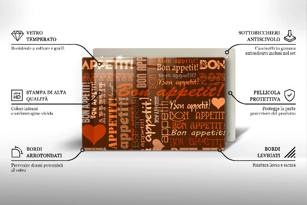 Placă sticla protectie aragaz Bon appetit