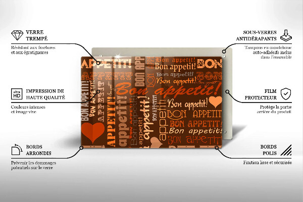 Placă sticla protectie aragaz Bon appetit
