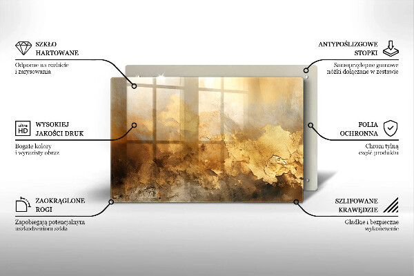 Placă din sticla protectie plita Textura bogata