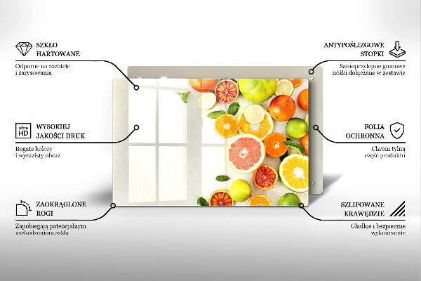 Placă sticla protectie aragaz Citrice