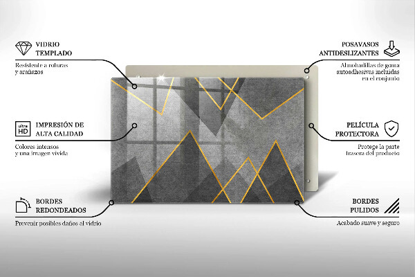 Placă sticla protectie aragaz Forme ascuțite