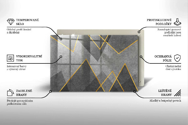 Placă sticla protectie aragaz Forme ascuțite